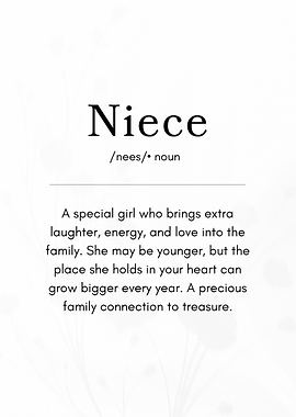 Niece Definition typography