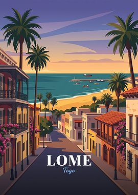 Lome Togo Travel Poster