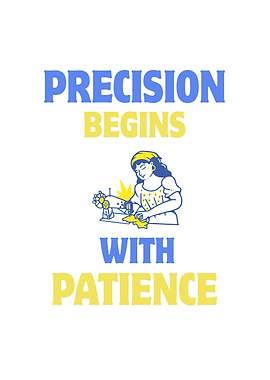 Precision Begins With Patience Sewing Quote