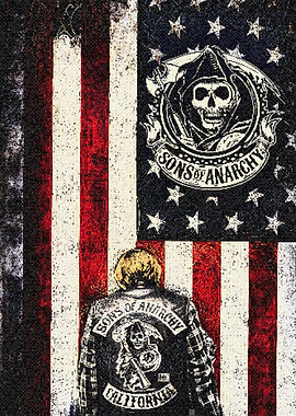 Sons of Anarchy American Flag Poster