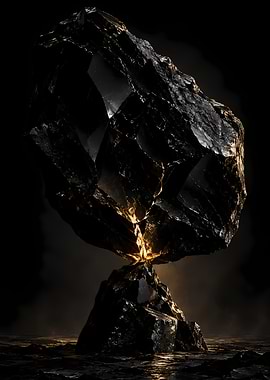 The Weight - Obsidian & Gold