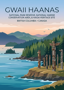 Gwaii Haanas National Park Travel Poster