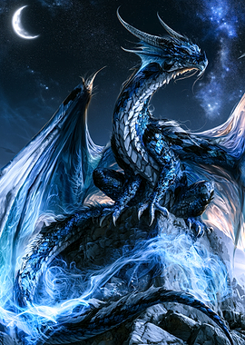 Majestic Blue Celestial Dragon