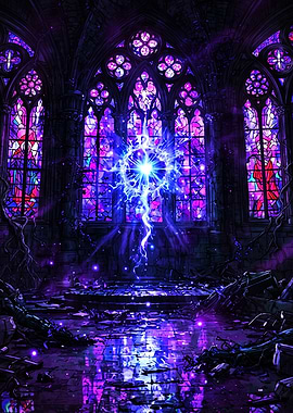 Magical Energy in Ruined Cathedral