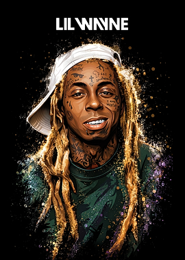 Lil Wayne Artistic Portrait Poster