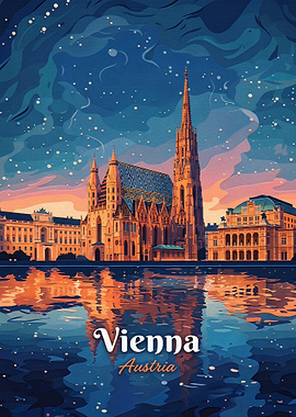 Vienna Austria Travel Poster