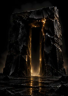 The Threshold - Obsidian & Gold