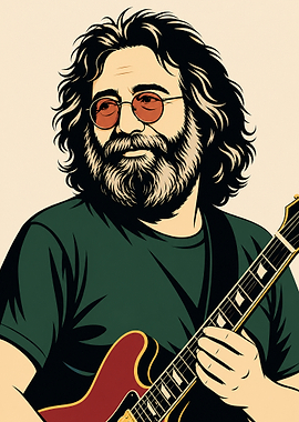 Jerry Garcia Portrait Illustration