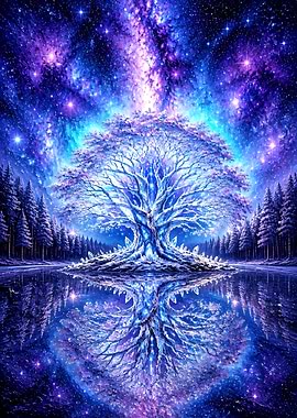 Cosmic Tree of Life Reflection