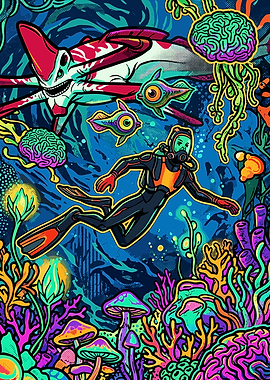 Subnautica Underwater Exploration Digital Art
