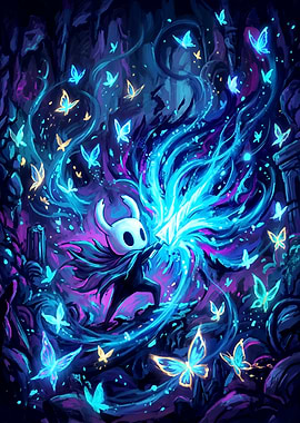 Hollow Knight Glowing Butterfly Battle