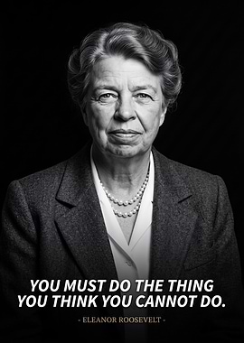 Eleanor Roosevelt Inspirational Quote Poster