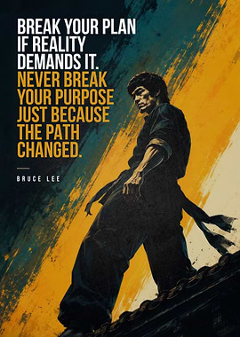 Bruce Lee Inspirational Quote Poster