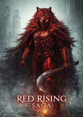 Red Rising Darrow Wolf Armor Poster