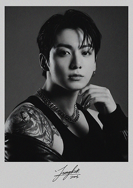 Jungkook Black and White Portrait