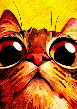 Close-up Portrait of an Orange Cat