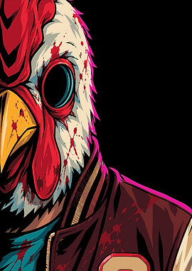 Hotline Miami Richard Rooster Mask
