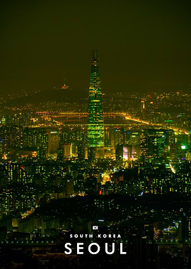 Lotte World Tower Seoul Night View