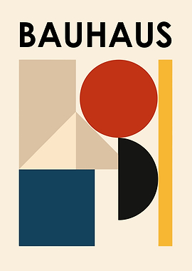 Bauhaus Geometric Abstract Poster