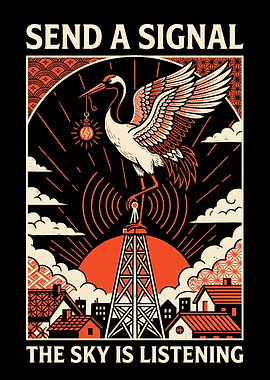 Send a Signal Crane Poster