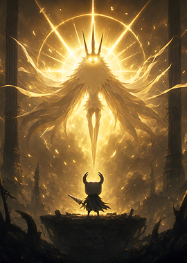 Hollow Knight Radiance Battle Gaming Poster