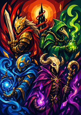 Stained Glass Slay the Spire II Game Art