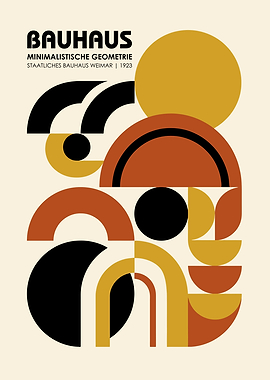 Bauhaus Minimalist Geometric Poster