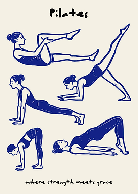 Pilates Exercise Routine Poster