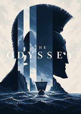 The Odyssey Spartan Helmet Poster