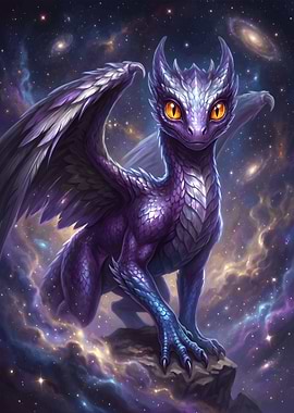 Cosmic Purple Dragon in Space