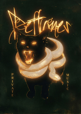 Black Cat and Snake Poster