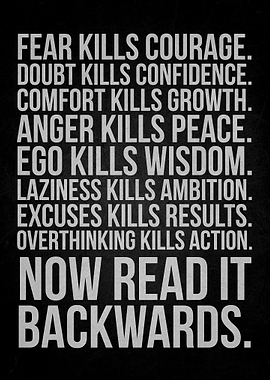Inspirational Motivational Text Poster