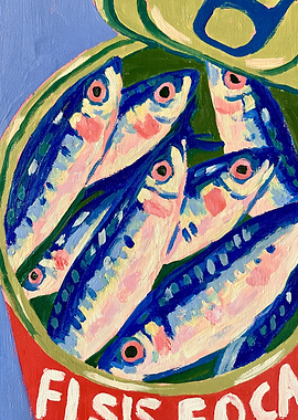 Colorful Sardine Tin Painting