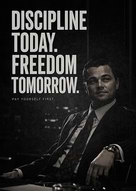 Discipline Today Freedom Tomorrow Motivational Poster
