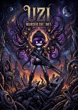Uzi Murder Drones Cosmic Poster