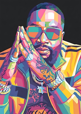 Rick Ross Pop Art Portrait