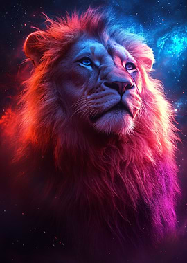 Cosmic Lion Nebula Portrait