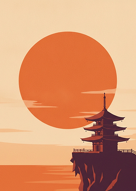 Pagoda at Dusk