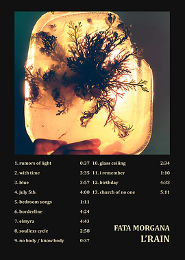 L'Rain Fata Morgana Album Tracklist Poster