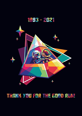 Daft Punk Tribute Pop Art Poster