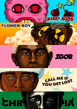 Tyler, the Creator Album Art Collage