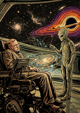 Stephen Hawking Meeting an Alien