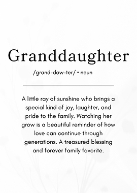 Granddaughter Definition