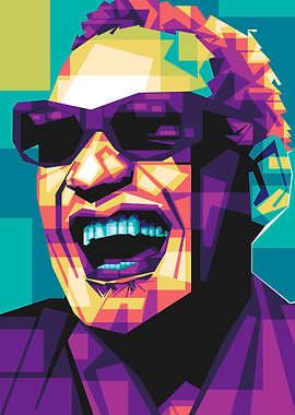Ray Charles Pop Art Portrait