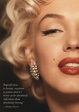 Marilyn Monroe Inspirational Quote Portrait