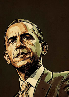 Stylized Portrait of Barack Obama