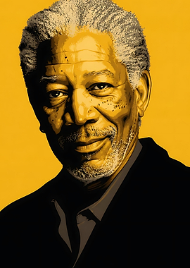 Morgan Freeman Pop Art Portrait