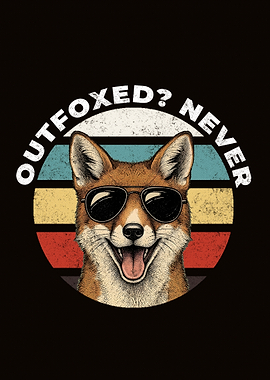 Cool Retro Fox Graphic Design
