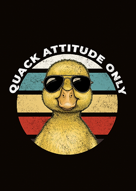 Quack Attitude Only Retro Duck