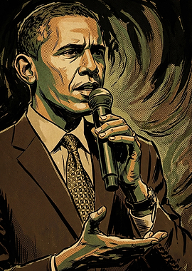 Barack Obama Pop Art Portrait